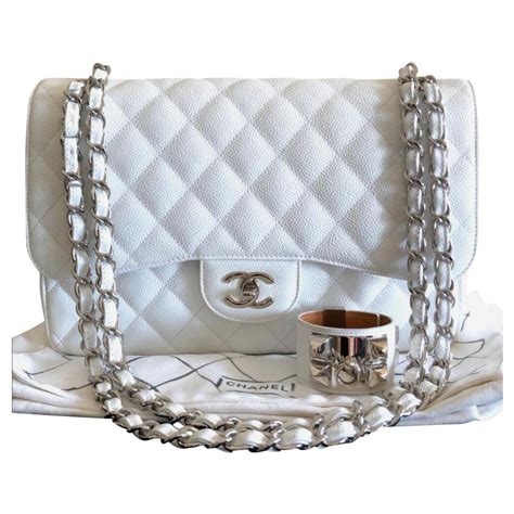 chanel handbags white leather|chanel leather handbags price.